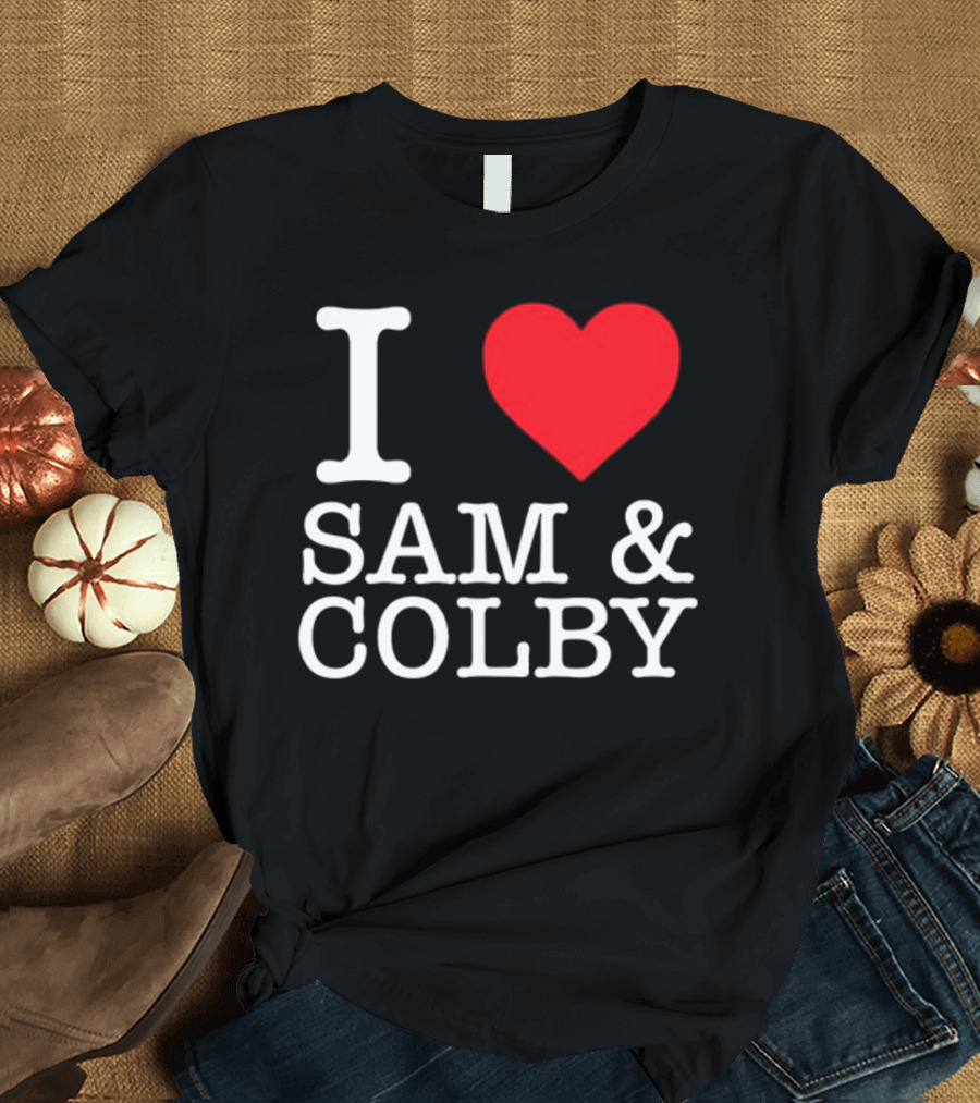 Xplr Shop I Love Sam and Colby Heart T-Shirt
