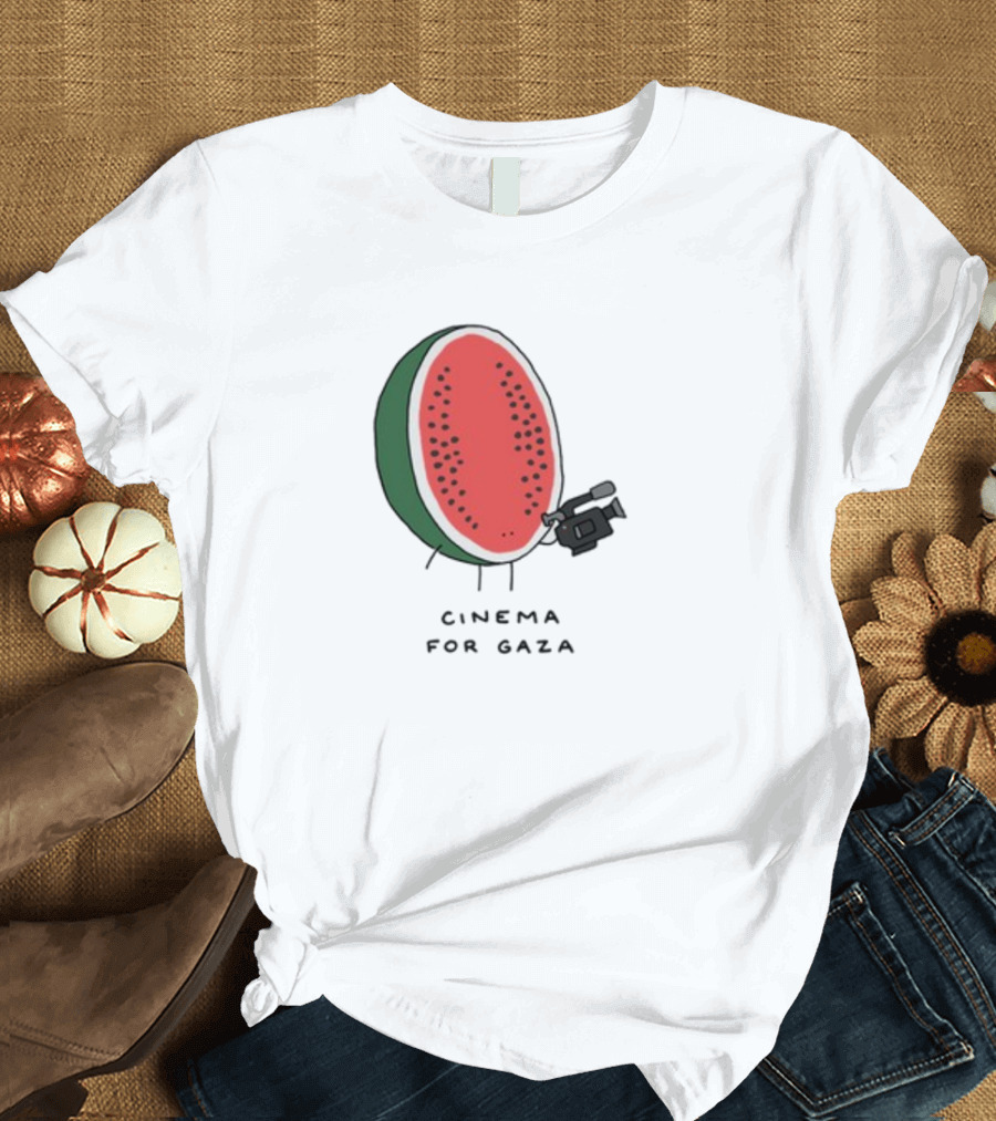 Cinema For Gaza Watermelon Holding Camera T-Shirt