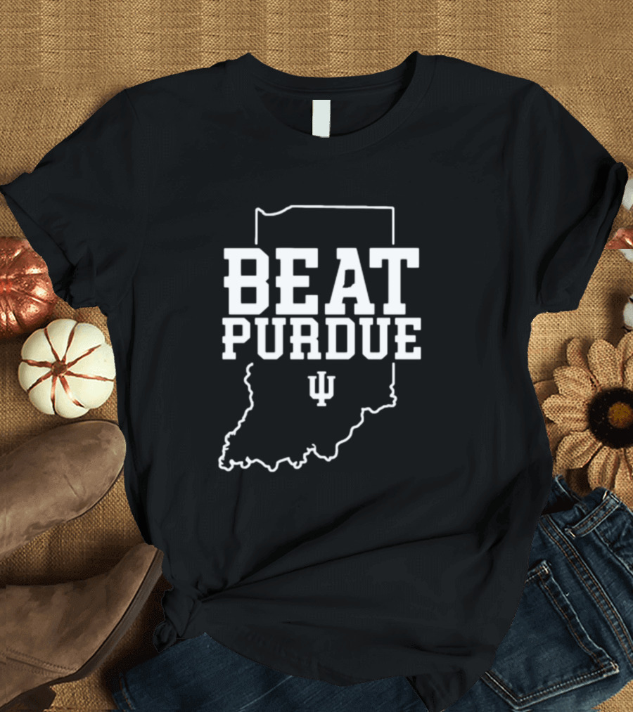 Jacob Mangum-Farrar Beat Purdue Indiana Outline IU T-Shirt