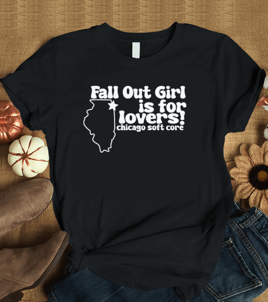 Fall Out Girl Is For Lovers Chicago Soft Core Illinois Outline Star T-Shirt
