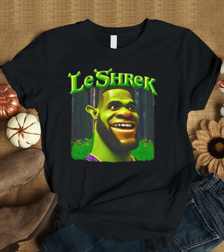 LeShrek Funnyahhtees Basketball Ogre Crossover T-Shirt
