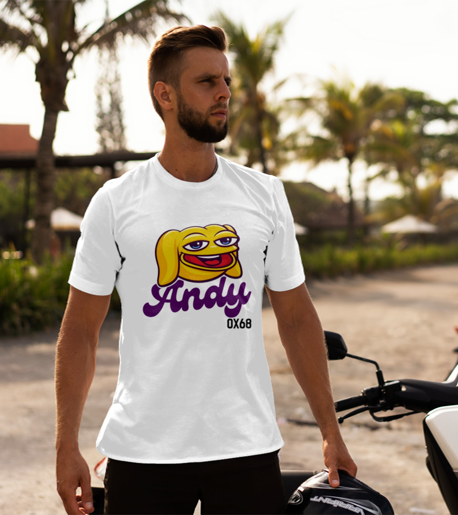 Andy Ox68 Emoji Face Yellow Dog T-Shirt