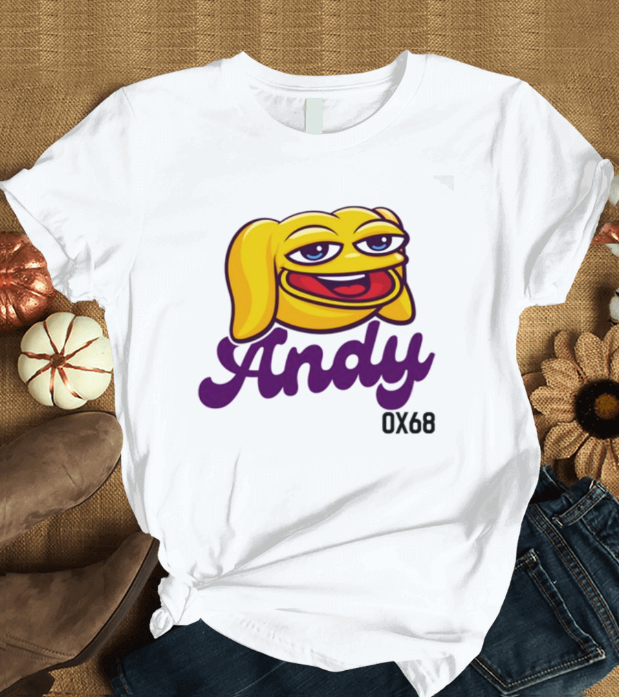 Andy Ox68 Emoji Face Yellow Dog T-Shirt