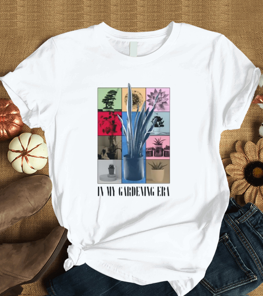 In My Gardening Era Vibrant Plant Montage T-Shirt