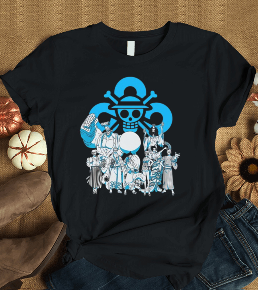 Cloud9 One Piece Collaboration Featuring Straw Hat Crew Skull T-Shirt