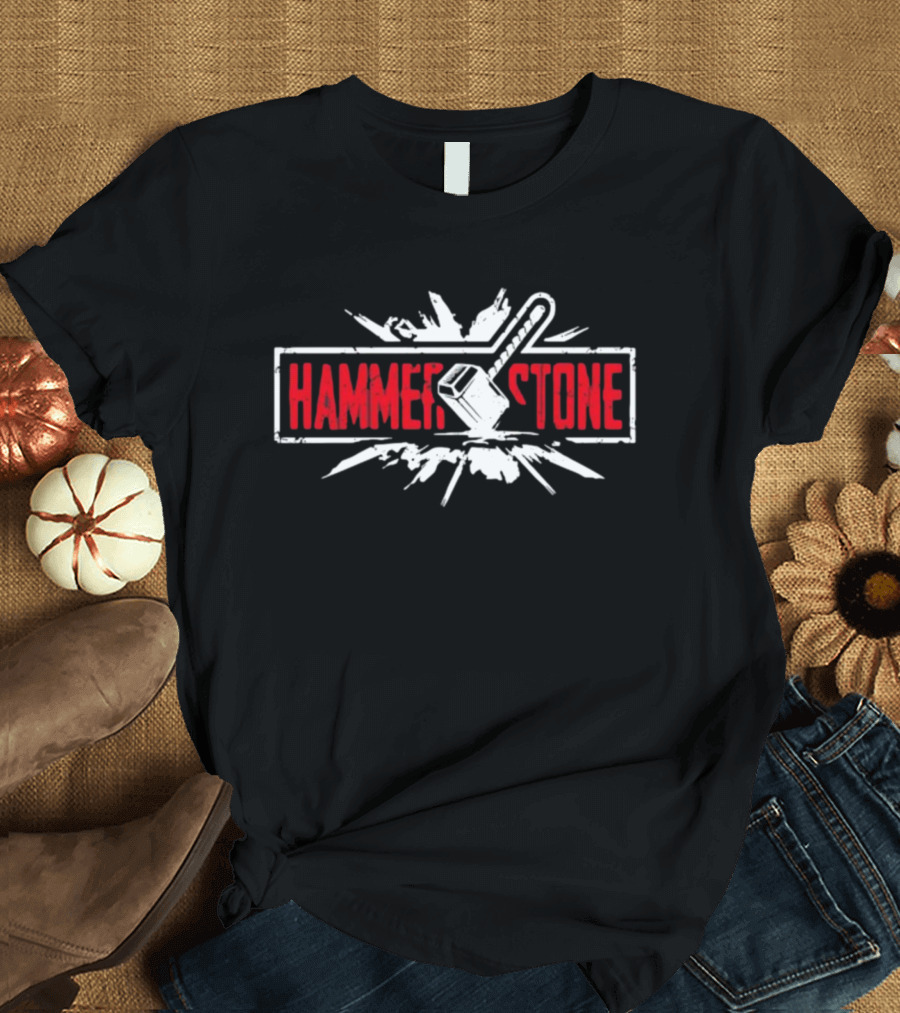HAMMER STONE Burst Impact Graphic with Sledgehammer T-Shirt