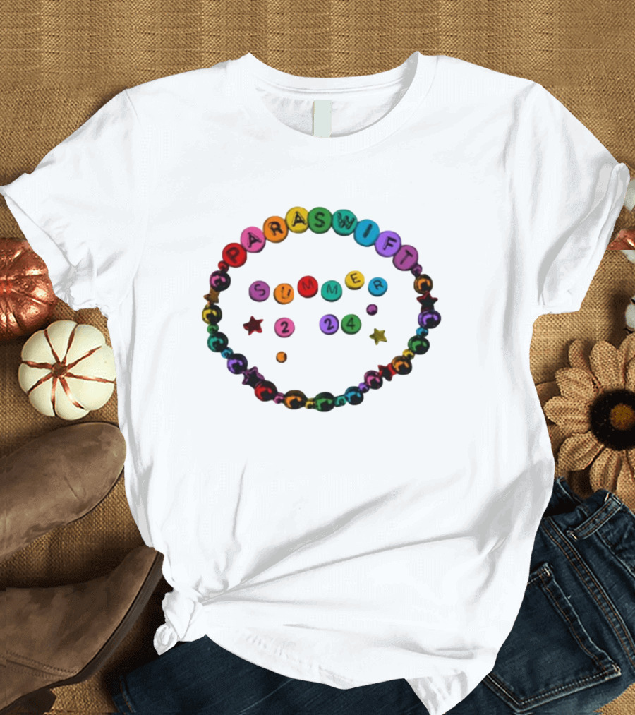 Paraswift Colorful Beaded Bracelet Summer 2024 Star T-Shirt