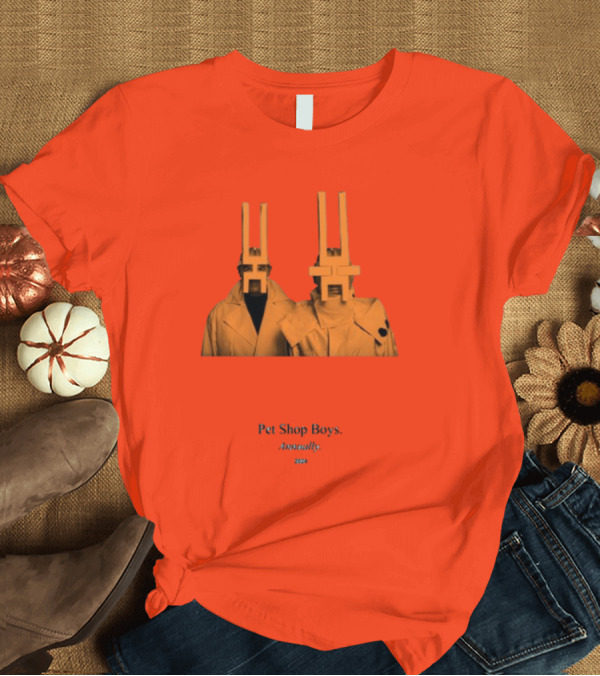 T-Shirt: Pet Shop Boys Annually 2024 Yellow Masked Figures T-Shirt Pet Shop Boys Annually 2024 Yellow Masked Figures T-Shirt