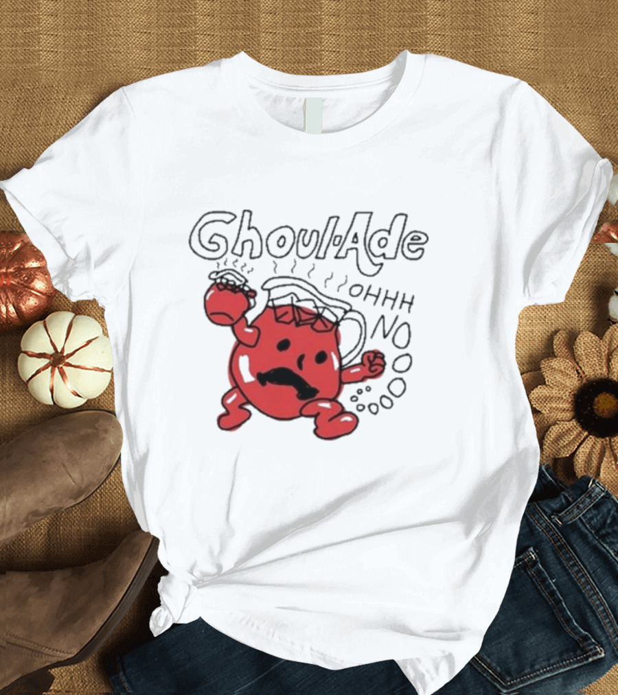 Ghoul-Ade Ohhh No Monster Juice Pitcher Panic Retro Scream T-Shirt