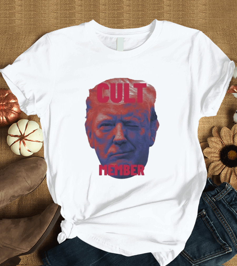 CULT MEMBER Donald Trump Face Images T-Shirt