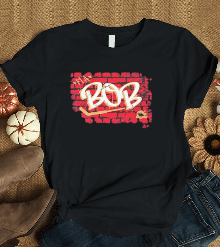 Sergei Bobrovsky Bob Brick Wall Hockey Stick Mask T-Shirt
