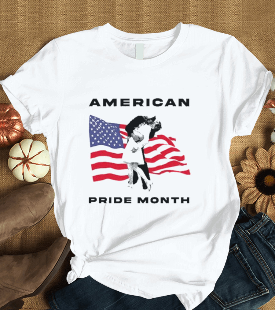Sean Strickland 2024 American Pride Month Flag and Embrace T-Shirt