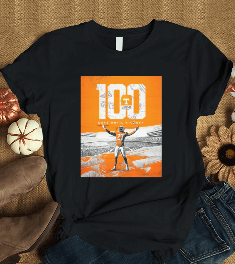 Tennessee Volunteers Football Countdown 100 Days Until Kickoff T-Shirt