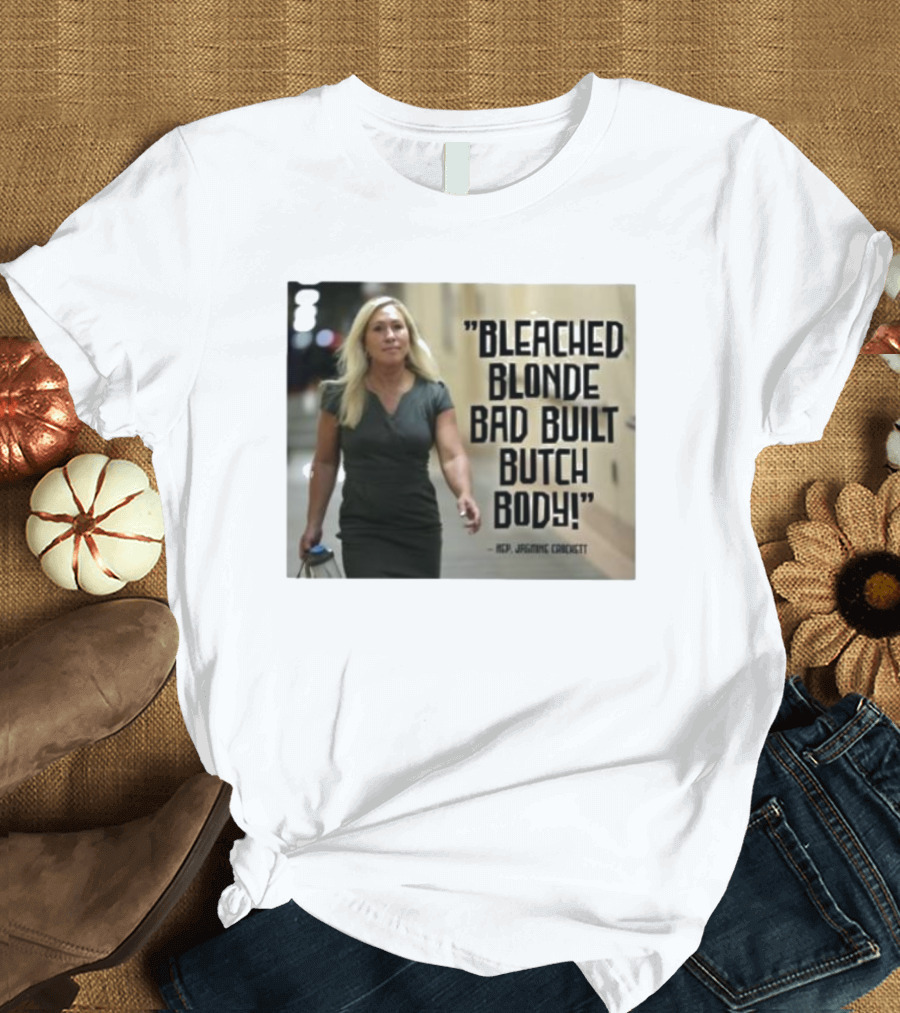 Bleached Blonde Bad Built Butch Body ACP Jamming Crockett T-Shirt