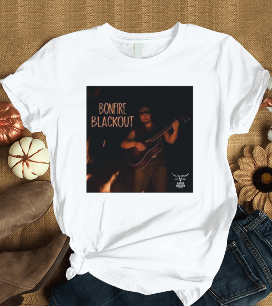 Bonfire Blackout Gaven Aaron Guitar Night T-Shirt