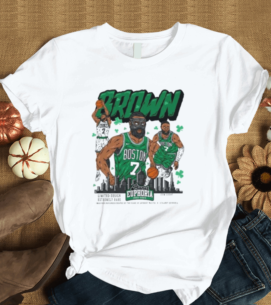 Boston Celtics Jaylen Brown Exclusive Basketball Planet Euphoria T-Shirt