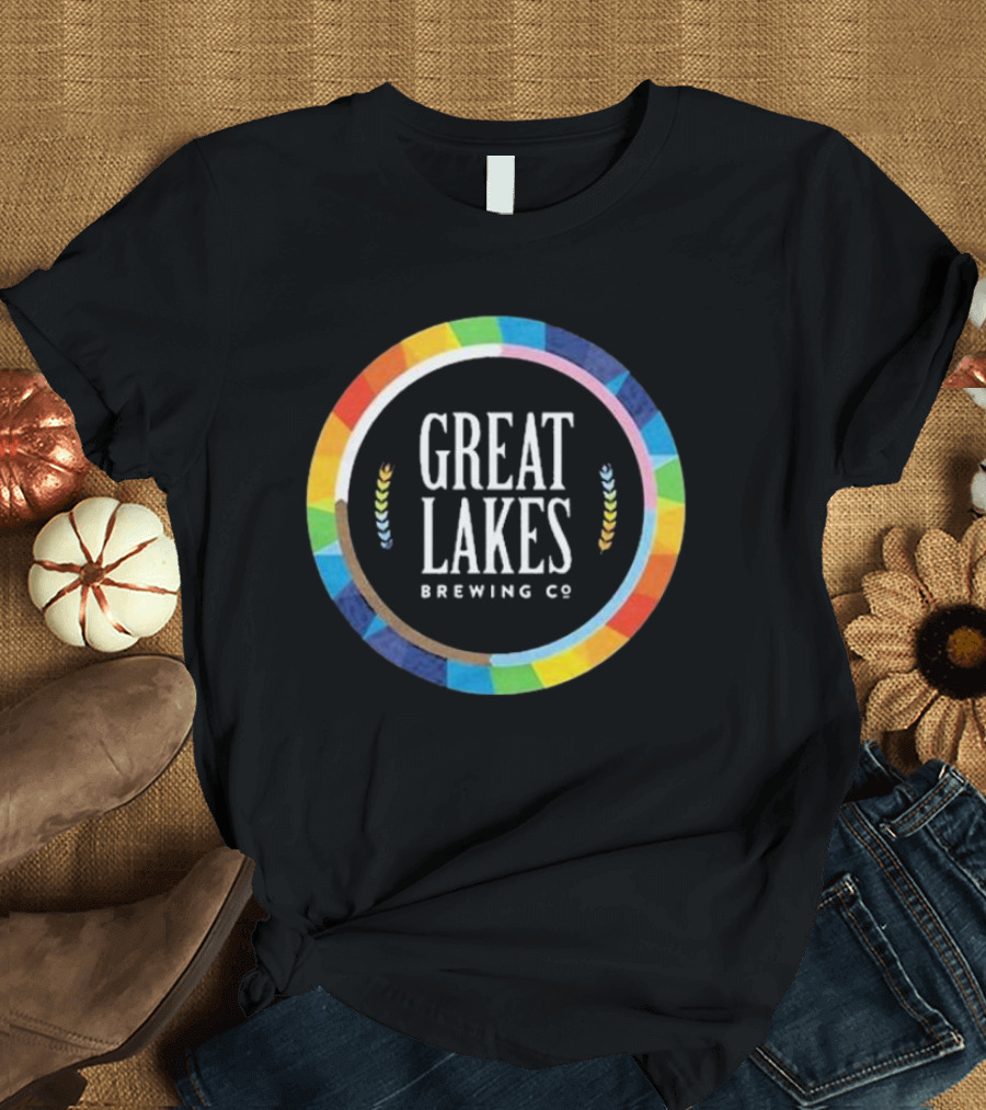 Great Lakes Brewing Co Rainbow Pride Circle T-Shirt