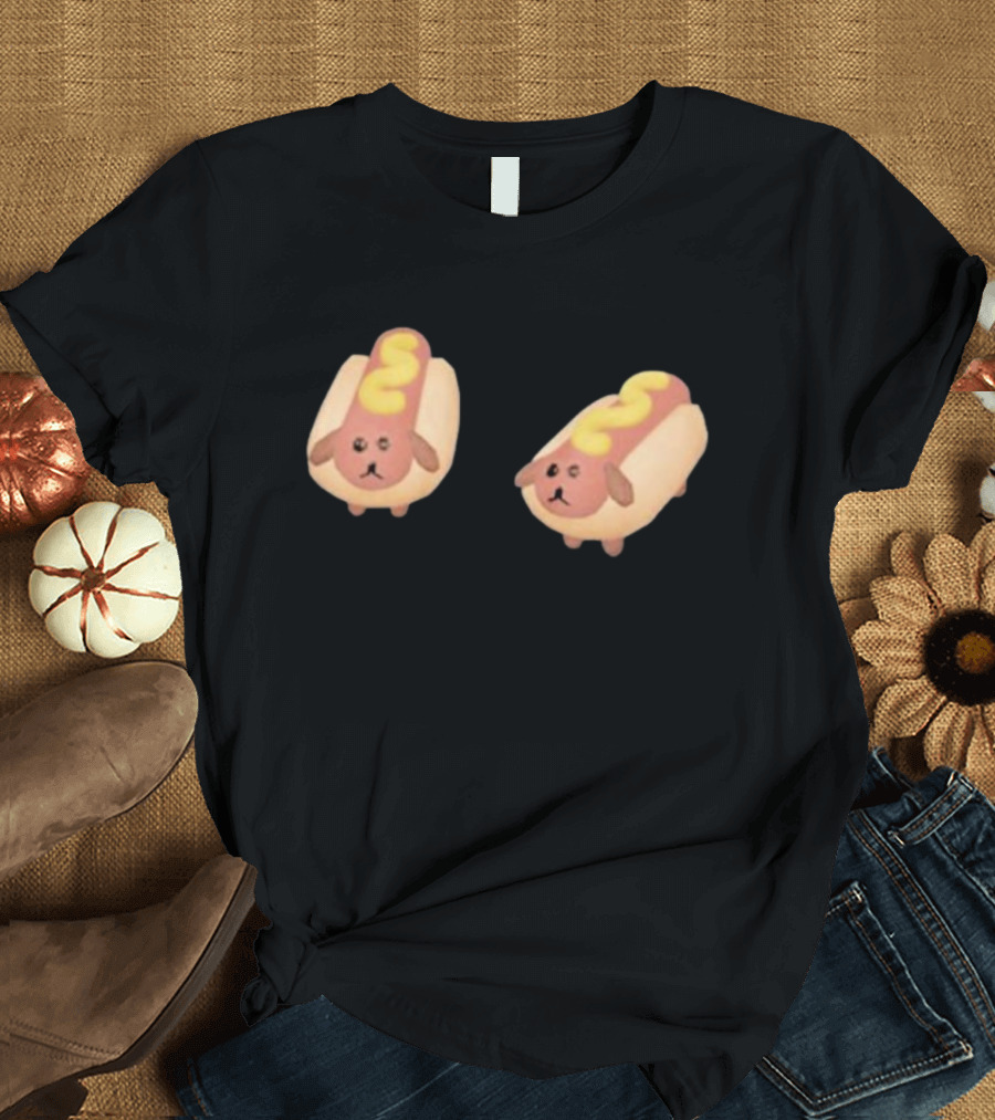 Double Hotdoggy Cute Puppy Snack T-Shirt