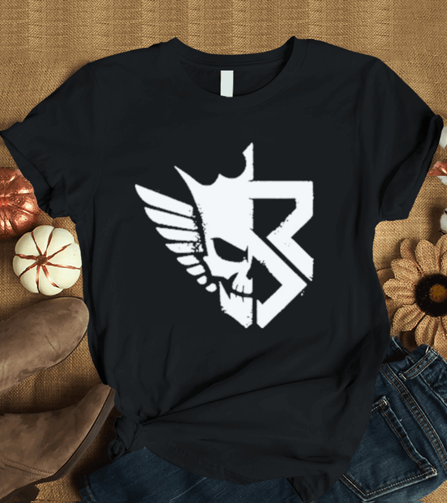 Freakin Nightmare Skull Crown Wings T-Shirt