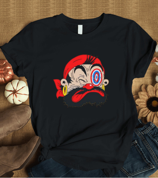 T-Shirt: Bluto Sindbad Knockout Cartoon Pirate Target Eye T-Shirt Bluto Sindbad Knockout Cartoon Pirate Target Eye T-Shirt