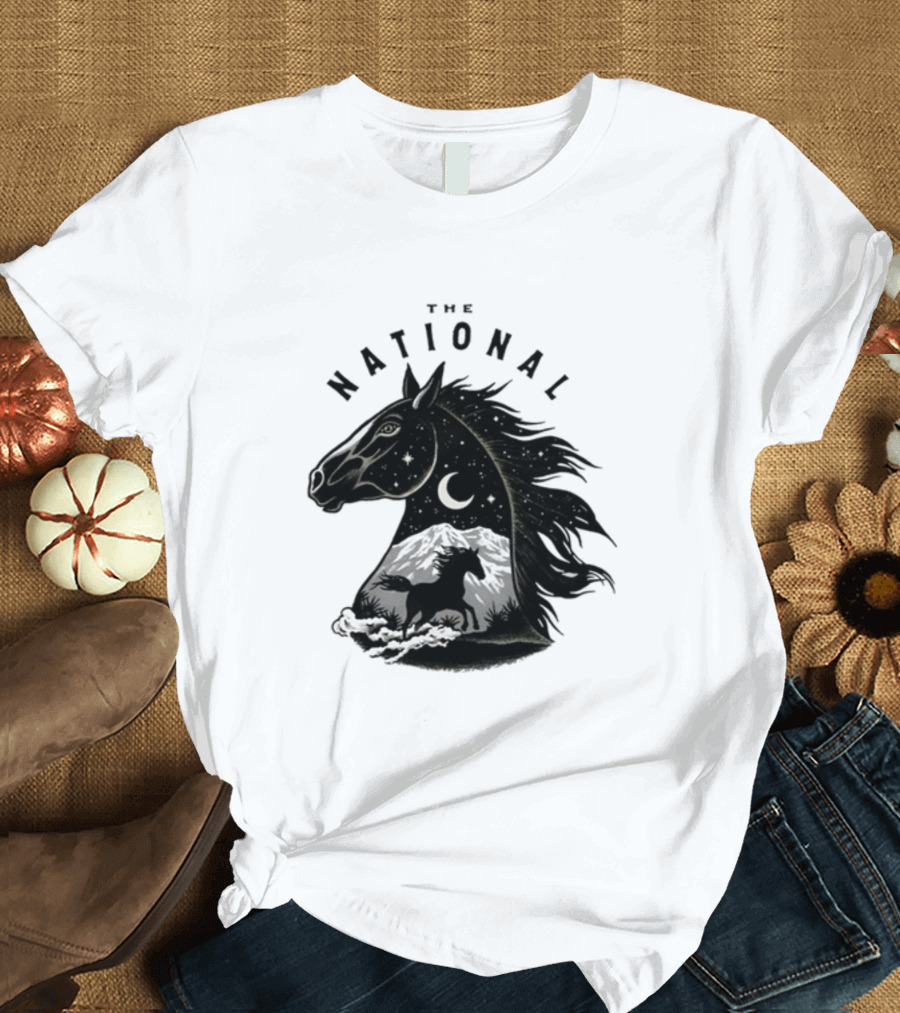 The National Mustang Starry Night Landscape Horse T-Shirt