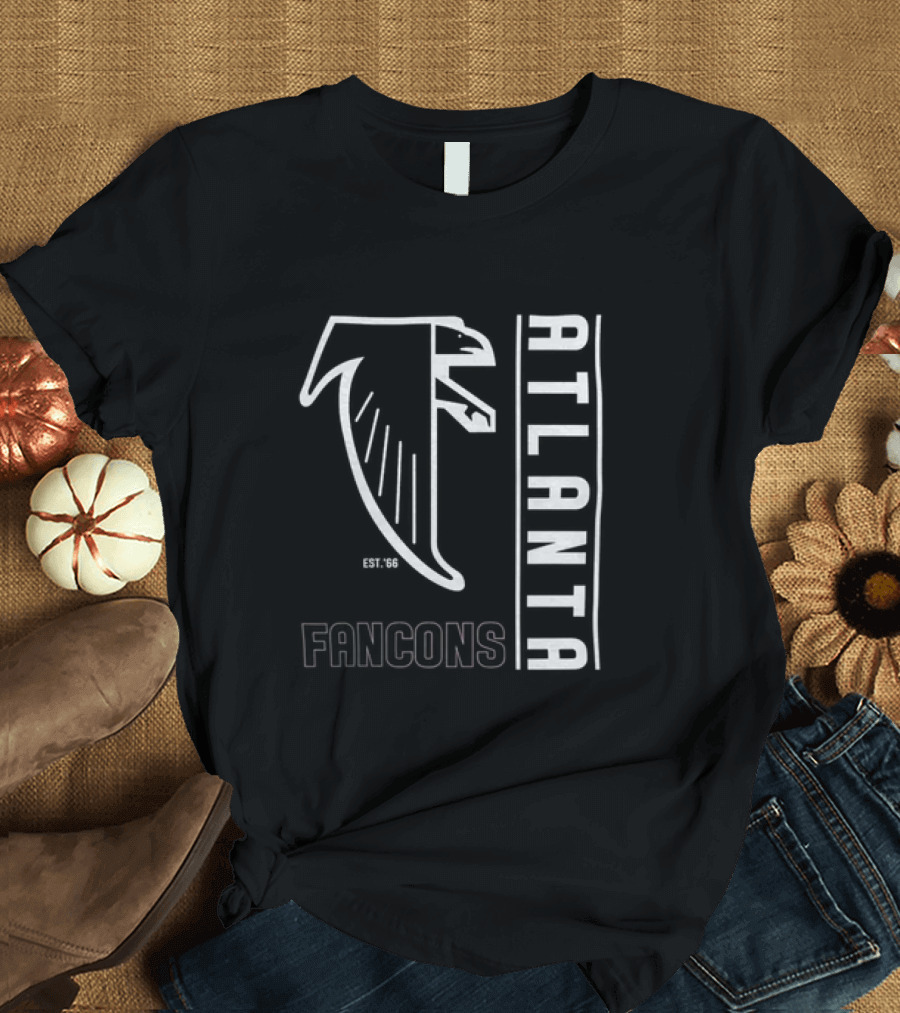 Atlanta Falcons Black Essential Established '66 Logo Fancons T-Shirt