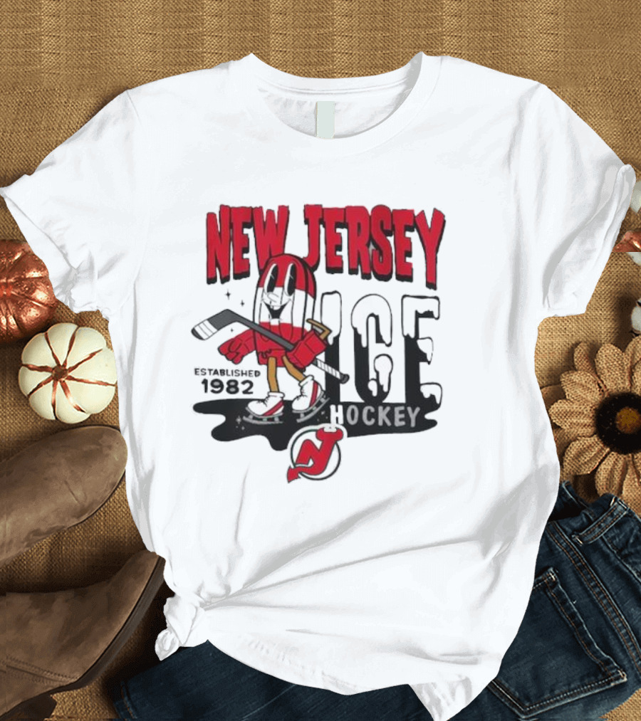 New Jersey Hockey Popsicle Established 1982 Youth Mitchell and Ness T-Shirt