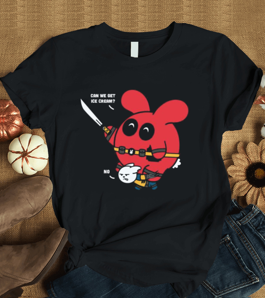 Can We Get Ice Cream No Exclusive Deadpool Rabbit T-Shirt