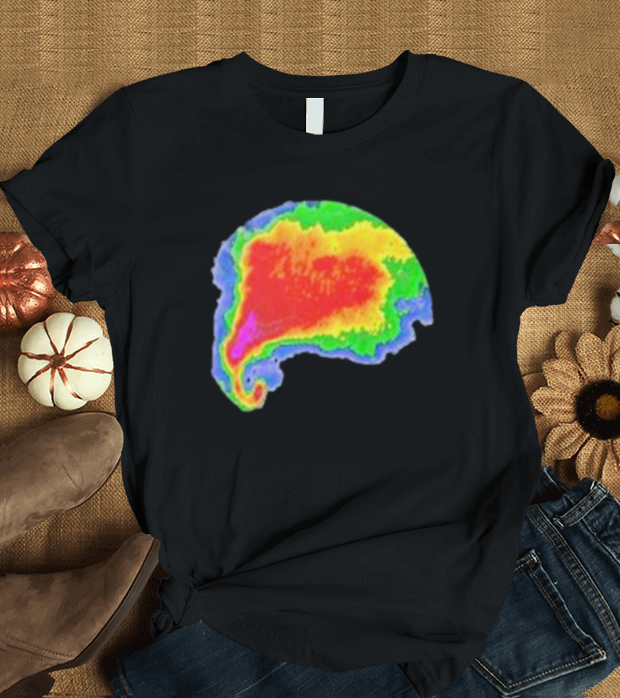 Supercell Weather Radar Heat Map Storm Formation T-Shirt