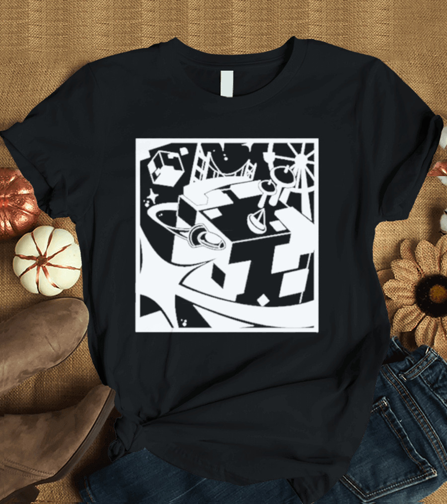 Tallulah Richarlyson Tilin QSMP Egg Surreal Cityscape Blocks Space T-Shirt