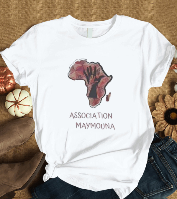 T-Shirt: Association Maymouna Africa Map with Hand T-Shirt Association Maymouna Africa Map with Hand T-Shirt