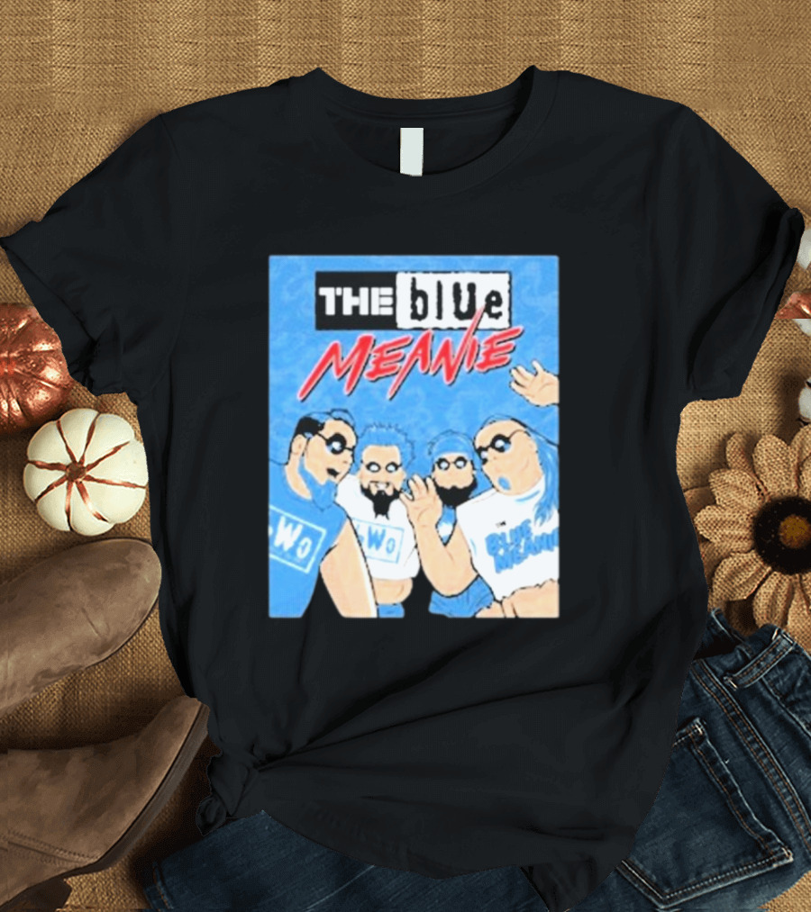 The Blue Meanie nWo Wrestling Comic Style Group T-Shirt