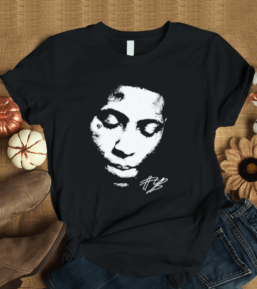 Never Broke Again Lonely Child NBA YoungBoy Signature Black and White Face T-Shirt
