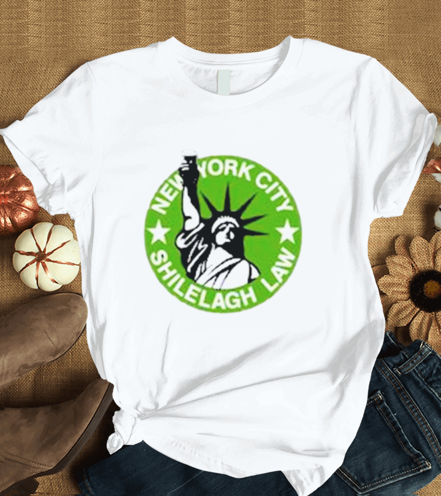 New York City Shilelagh Law Statue of Liberty Beer T-Shirt