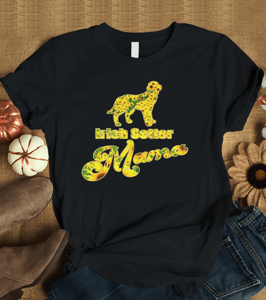 Irish Setter Mama Sunflower T-Shirt