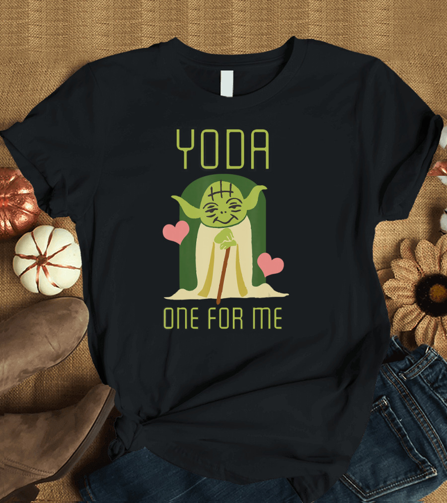 Star Wars The Mandalorian Yoda One for Me Hearts T-Shirt