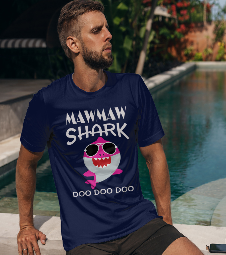 Mawmaw Shark Doo Doo Doo Sunglasses Fun T-Shirt