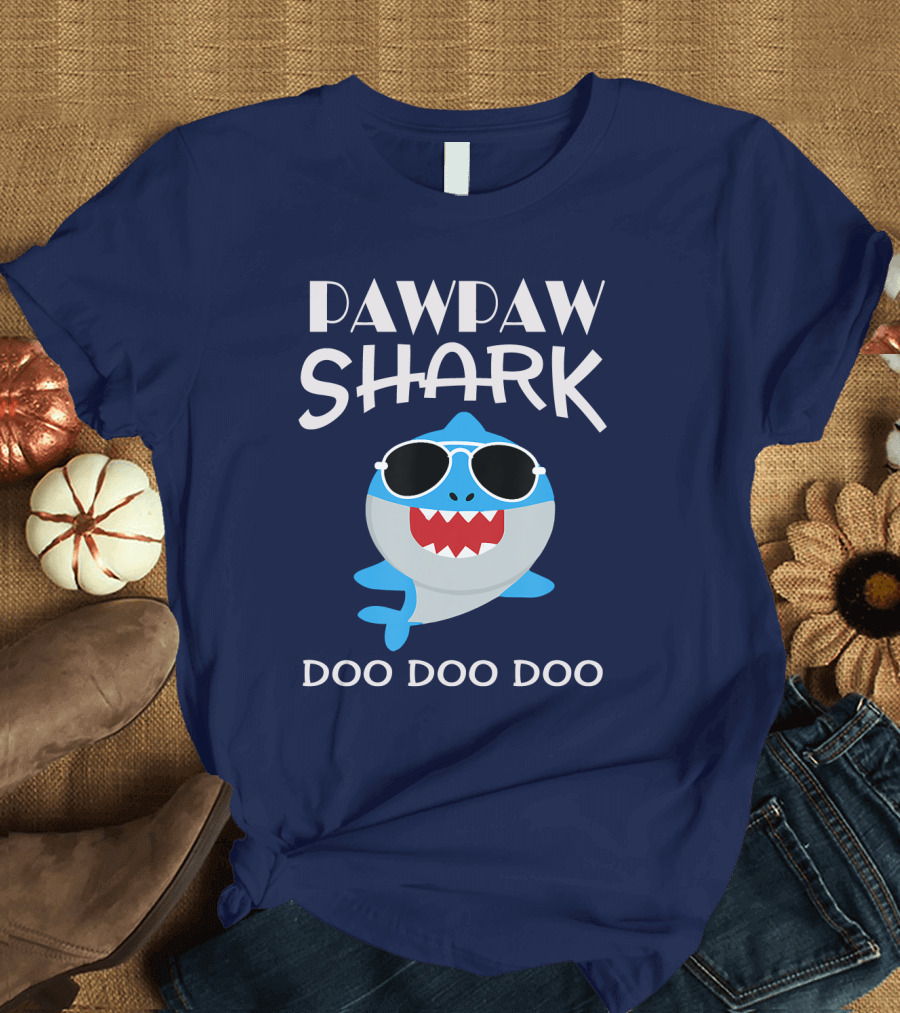 Pawpaw Shark Sunglasses Doo Doo Doo T-Shirt