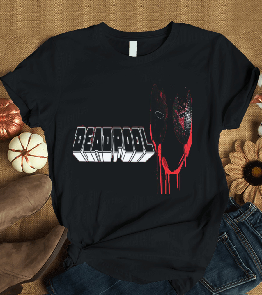 Deadpool Marvel Dripping Mask T-Shirt