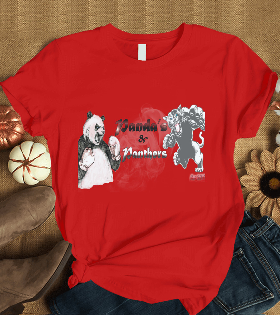 Panda's and Panthers Boxing Face-Off T-Shirt