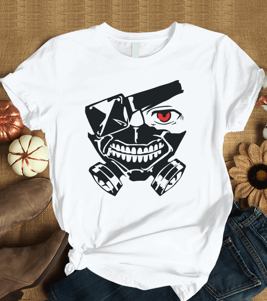 Tokyo Ghoul Kaneki Mask Iconic Anime Fan T-Shirt