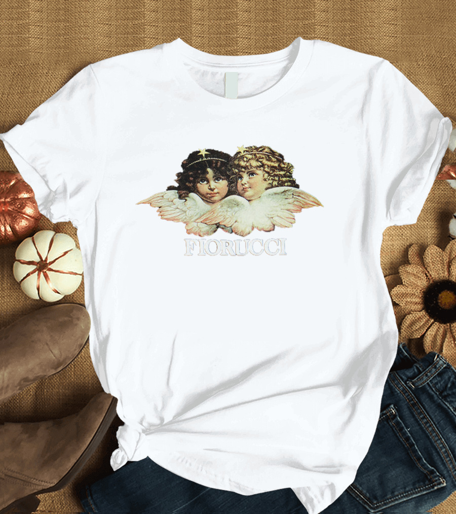 Fiorucci Angel Graphic Crop Top with Cherub T-Shirt