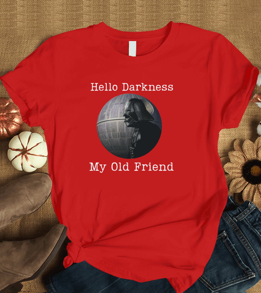 Darth Vader Hello Darkness My Old Friend Death Star T-Shirt