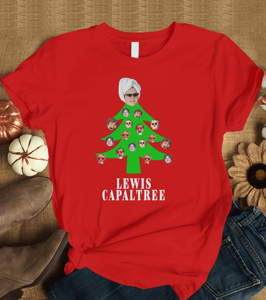 Lewis Capaltree Christmas Tree Face Collage Jumper T-Shirt