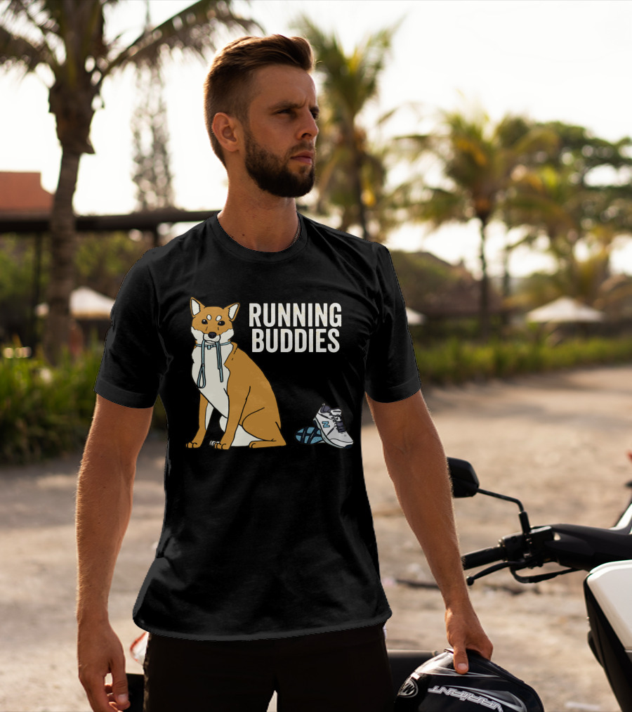 Shiba Inu Running Buddies With Sneakers T-Shirt