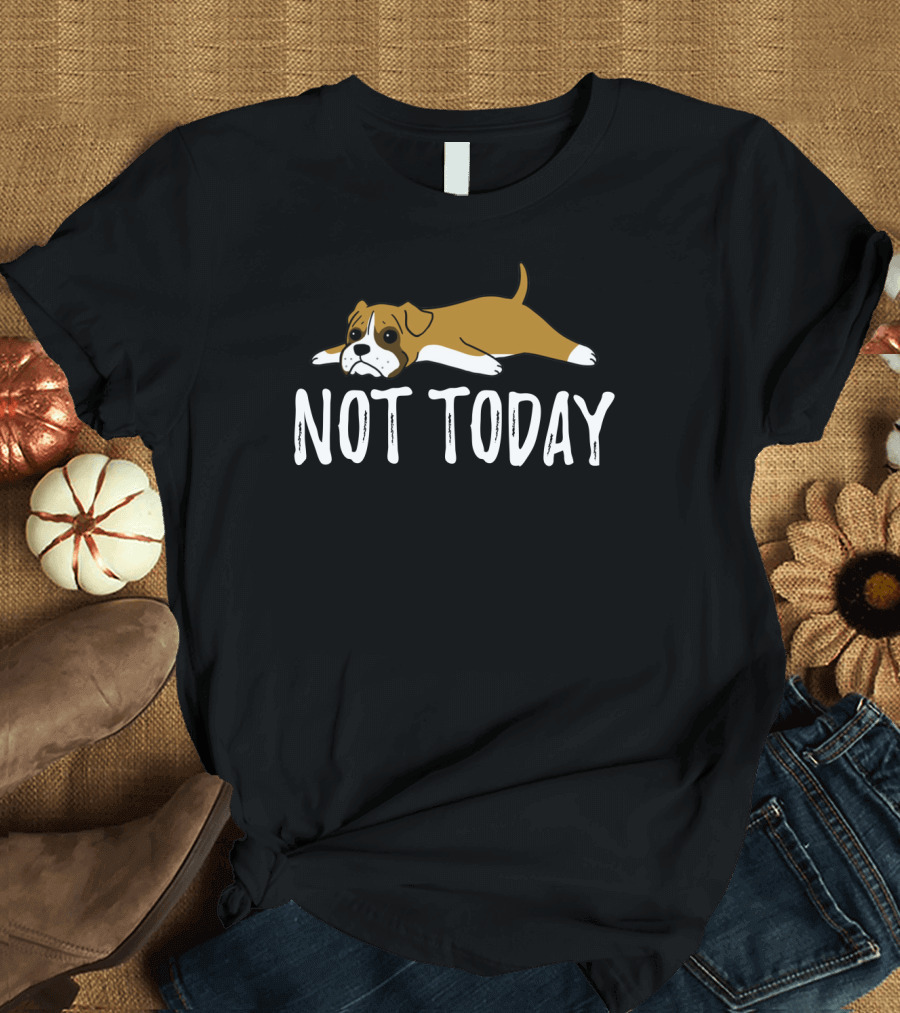 Not Today Lazy Boxer Dog T-Shirt