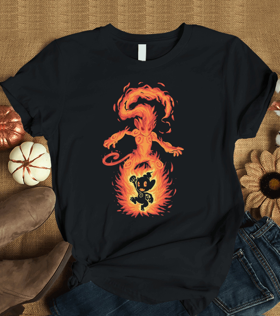 Evolution Pokemon Chimchar Infernape Ember Transformation T-Shirt