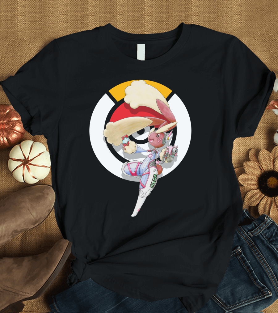 POKEMON X OVERWATCH LOPUNNY D.VA MECHA CROSSOVER T-Shirt