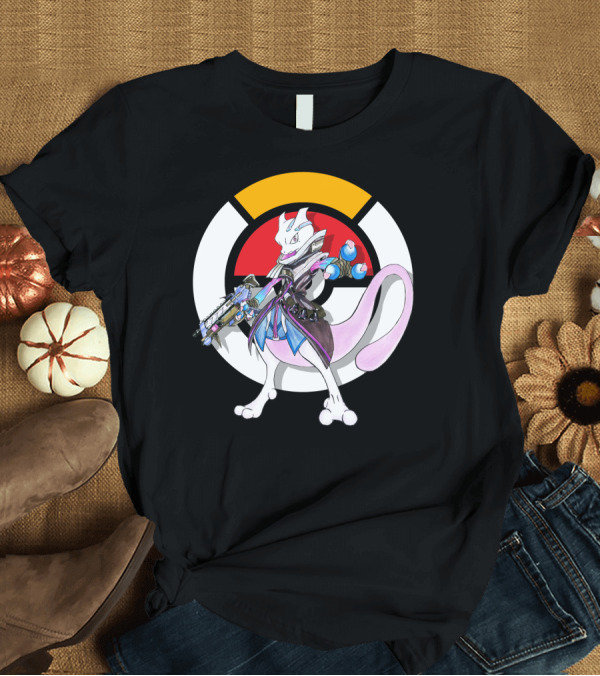 T-Shirt: POKEMON X OVERWATCH MEWTWO X SOMBRA ICON MASHUP T-Shirt POKEMON X OVERWATCH MEWTWO X SOMBRA ICON MASHUP T-Shirt