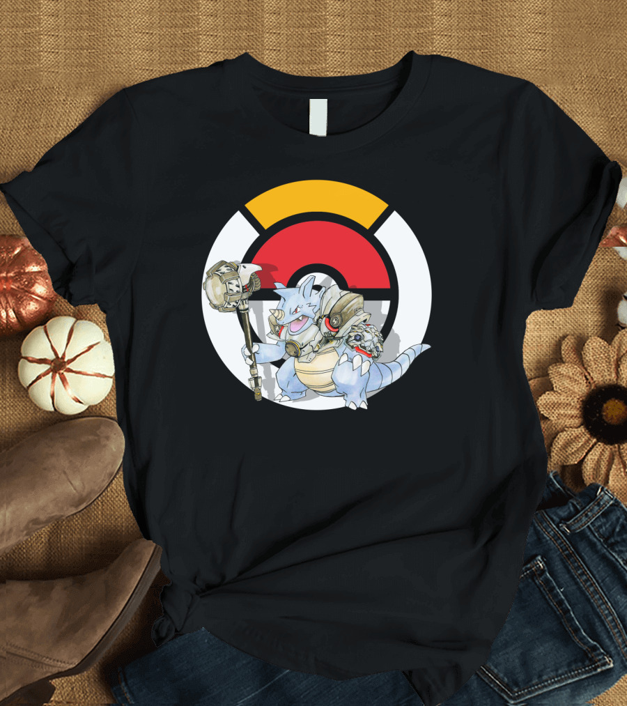 POKEMON X OVER RHYDON X REINHARDT Crossover Fusion with Iconic Elements T-Shirt